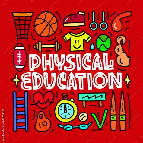 physical education lettering design|PE.